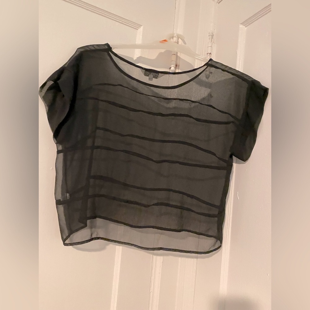 Tramp shirt for women size S color black like new shirt sleeve